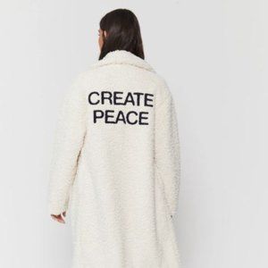 Spiritual Gangster Create Peace Shearling Jacket XS/S